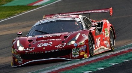 IMOLA - CAMPIONATO ITALIANO GT3 - L'EQUIPAGGIO DELLA SCUDERIA BALDINI 27 (FISICHELLA E GAI) MIGLIOR TEMPO A CHIUSURA DELLE PROVE LIBERE 