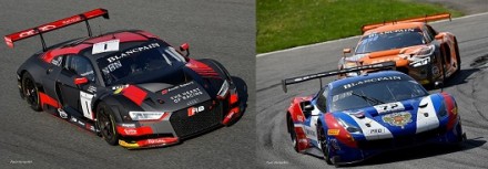 NELLE 3 ORE BLANCPAIN A MONZA VITTORIA DELL'AUDI R8 -  LA FERRARI A LUNGO IN TESTA COSTRETTA AL RITIRO