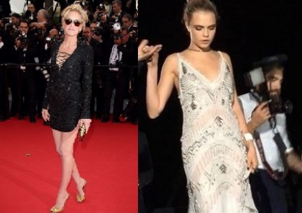 Cara Delevingne cade e Sharon Stone infiamma i Red Carpet