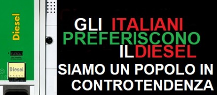 VENDITA AUTO DIESEL - IN ITALIA SE NE VENDONO DI PIU' IN CONTROTENDENZA CON IL RESTO DEL MONDO