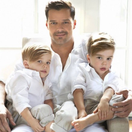 Ricky Martin in tour con i figli